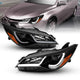 Black Plank Style Projector Headlights w/Amber Croner<br>15-16 Toyota Camry