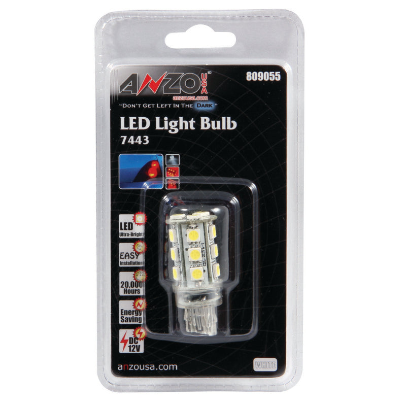 LED Bulbs 7444 White-18 LEDs 1 3/4in Tall<br> Universal