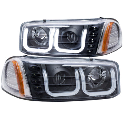 Black U-Bar Projector Headlights <br> 99-06 GMC Sierra 1500