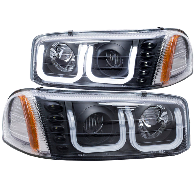 Black U-Bar Projector Headlights <br> 99-06 GMC Sierra 1500