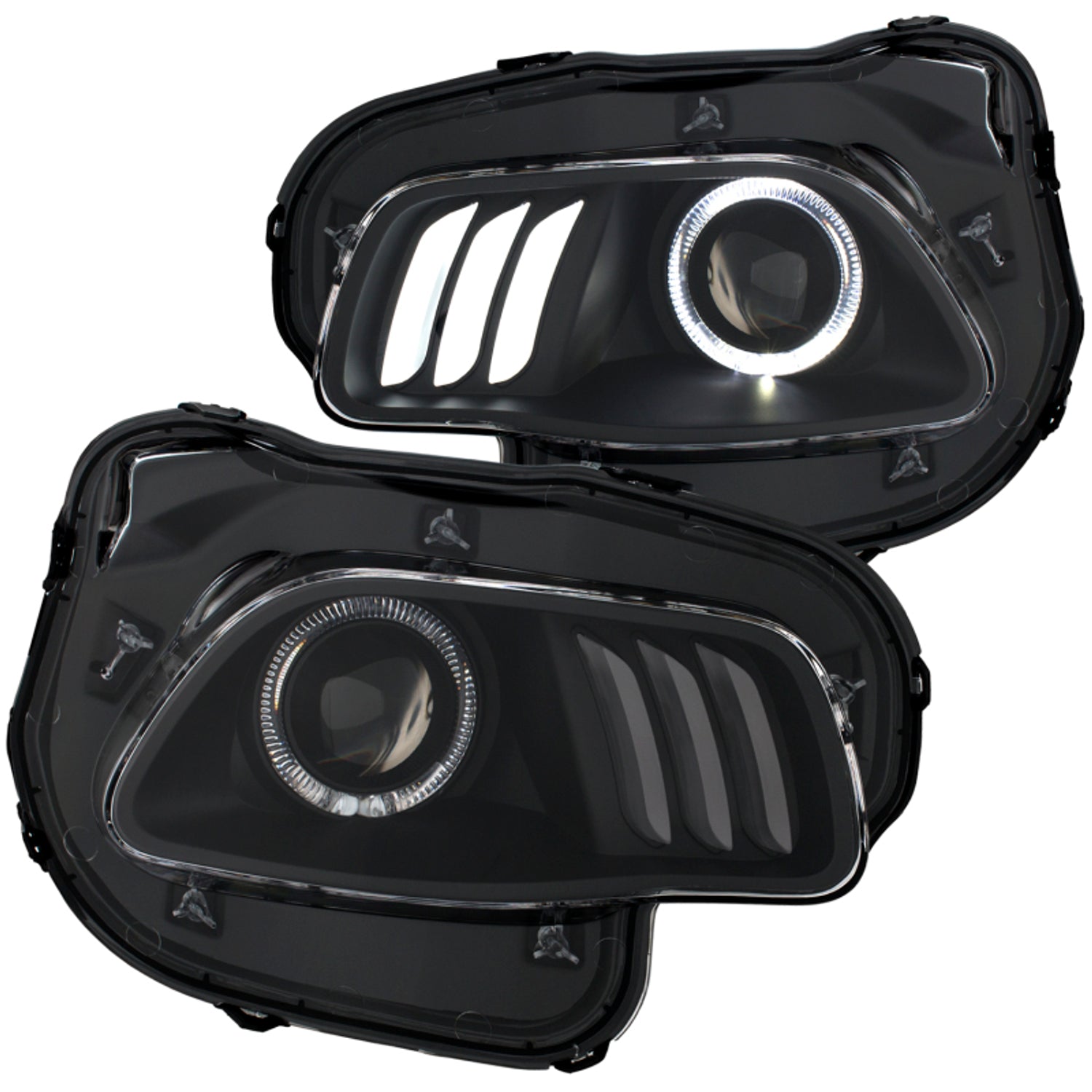 Chrome LED Halo Projector Headlights <br> 14-16 Jeep Cherokee