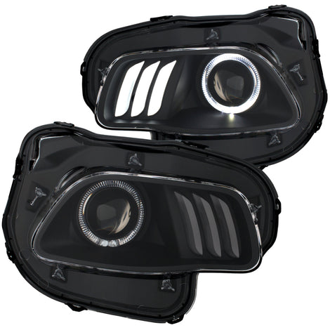 Chrome LED Halo Projector Headlights <br> 14-16 Jeep Cherokee