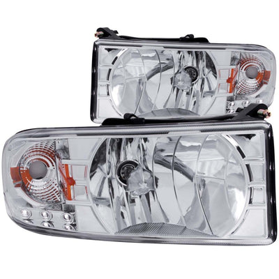 Chrome LED DRL Crystal Headlights <br> 94-01 Dodge Ram 1500 2500 3500