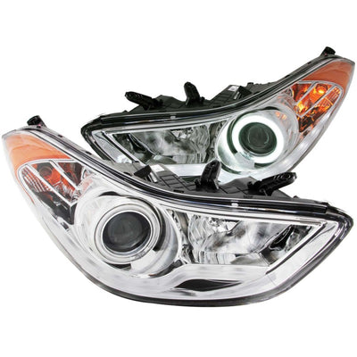 Chrome LED Halo Projector Headlights <br> 11-14 Hyundai Elantra