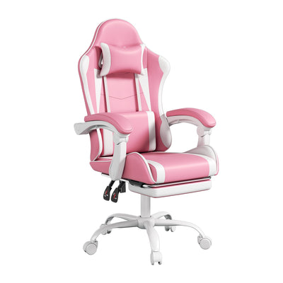 Footrest High Back Video Game Chair w/Headrest <br>26 in. D x 22.5 in. W x 40 in. H