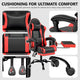 Footrest High Back Video Game Chair w/Headrest <br>26 in. D x 22.5 in. W x 40 in. H