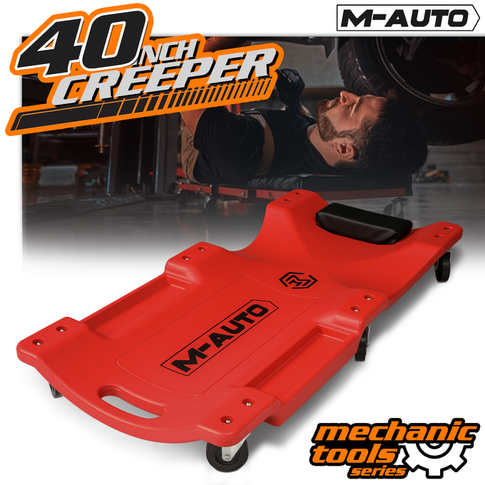 Plastic Rolling Garage Creeper <br>Dimensions: 0.9 x 19.2 x 3.8 in.