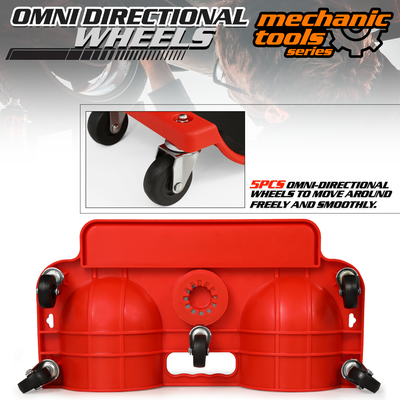 Durable Rolling Knee Creeper w/Tool Tray <br>Dimensions: 20 x 10 x 3.5 inches
