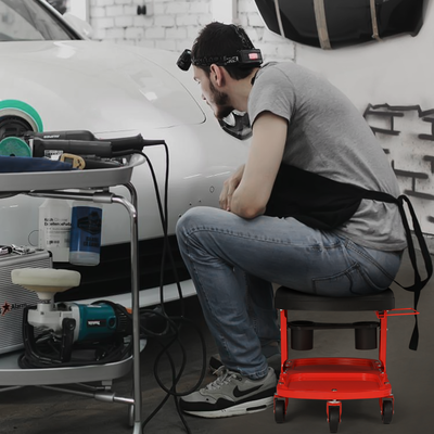 Rolling Shop Mechanic Creeper/Shop Stool <br>Dimensions: 6.5 x 14.5 x 17.5 in.