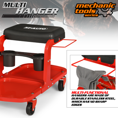 Rolling Shop Mechanic Creeper/Shop Stool <br>Dimensions: 6.5 x 14.5 x 17.5 in.