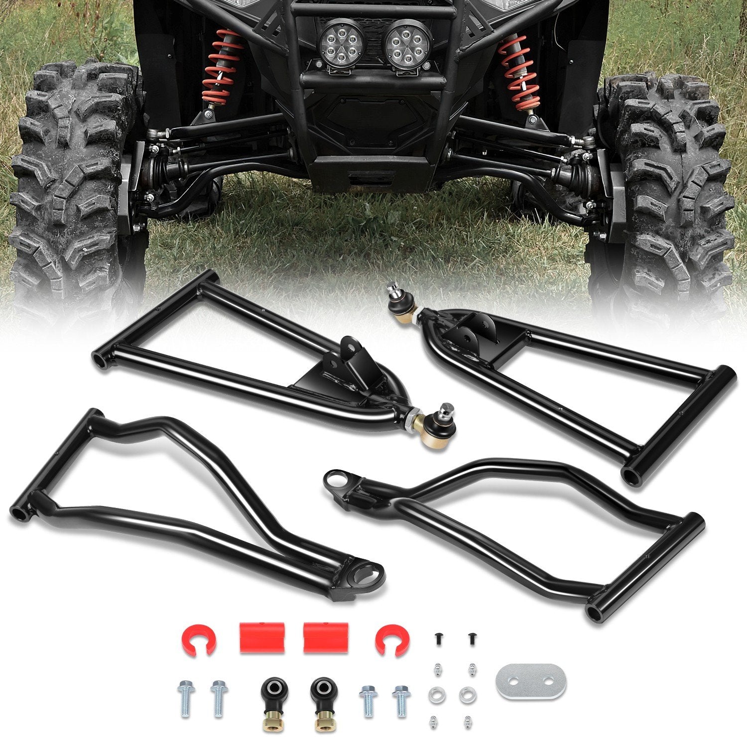 Tubular Front Upper + Lower Control A-Arms L+R <br>09-14 Polaris RZR S 4 800