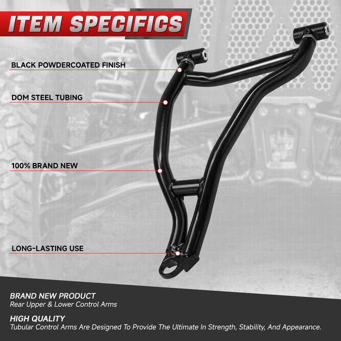 Pair Front Upper + Lower Control A-Arms <br>17-18 Polaris RZR 4 900