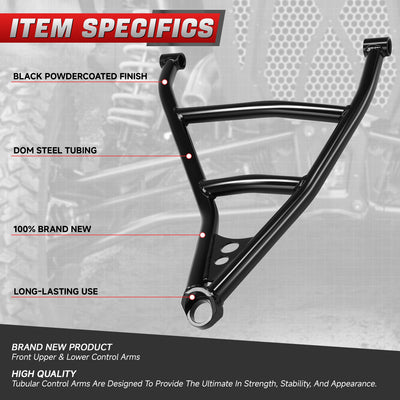 1.25 in. OD Front Upper + Lower Control A-Arms <br>17-21 Can-Am Maverick X3 R