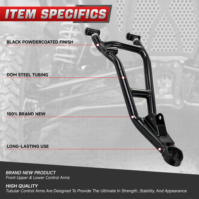 Pair Front Upper + Lower Control A-Arms<br>17-25 Can-Am Maverick X3 R RR Max, 2018 900 HO