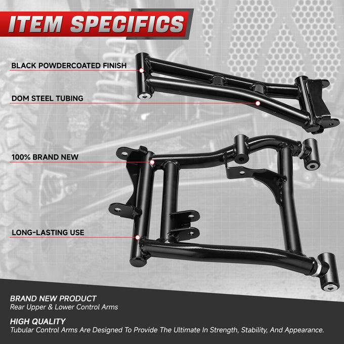 1.5 in. OD Rear Upper + Lower Control A-Arms <br>16-20 Polaris RZR S 900