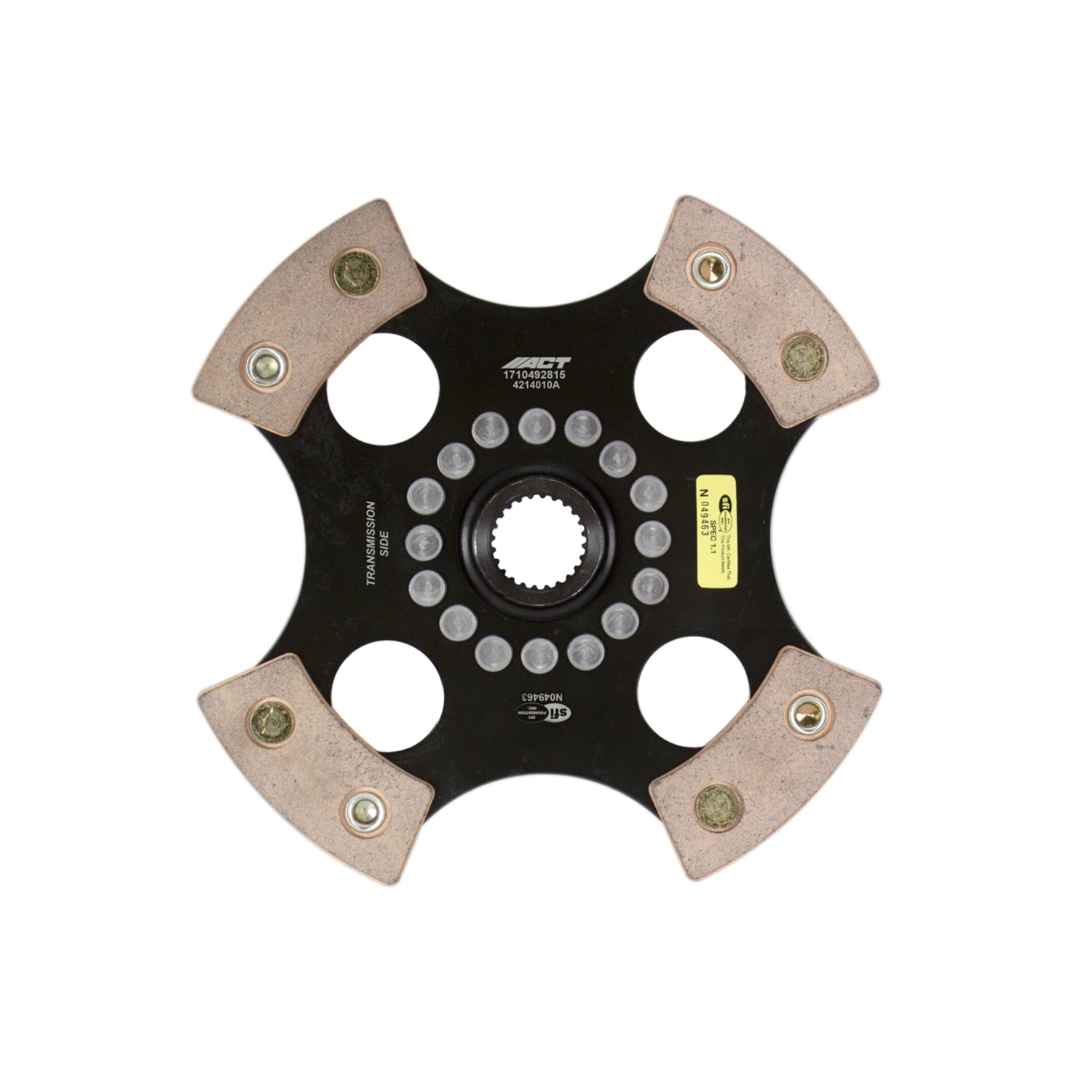 4 Pad Rigid Race Clutch Disc <br> 02-16 Honda Accord Civic Acura RSX TSX ILX