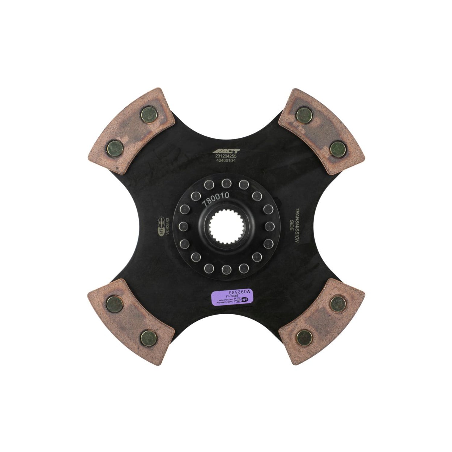 4 Pad Rigid Race Clutch Disc <br> 03-17 Honda Accord 03-08 Acura TL CL