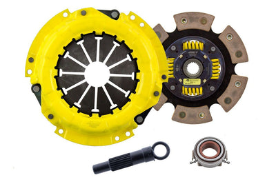 Heavy Duty Race Sprung 6 Pad Clutch Kit <br> 85-91 Toyota Corolla Celica MR2 90-91 Geo Prizm