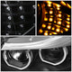 Dual 3D Crystal LED Turn Signal Projector Headlight<br>06-08 BMW E90 323i, 325i, 328xi, 330i