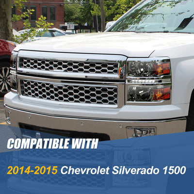 LED DRL Strip Projector Headlights <br>14-15 Chevy Silverado 1500