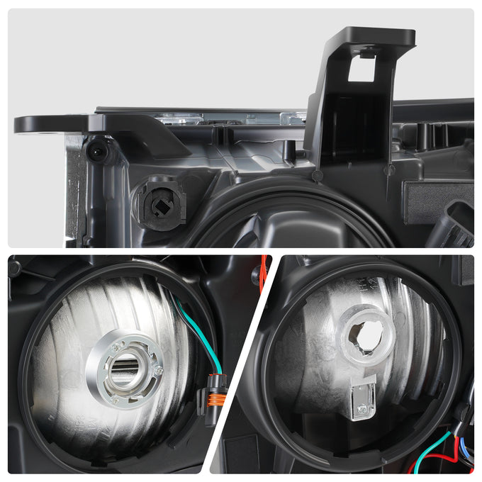 Box-Style LED DRL Sequential Headlight+Bumper Lamp <br>14-15 Chevy Silverado 1500