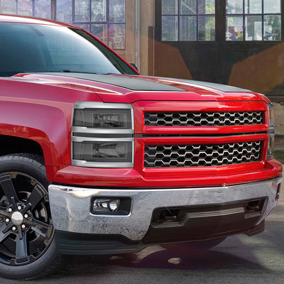 Box-Style LED DRL Sequential Headlight+Bumper Lamp <br>14-15 Chevy Silverado 1500