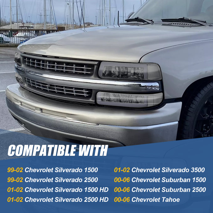 C-Style LED DRL Headlight+Bumper Lamp <br>99-06 Chevy Silverado, Suburban, Tahoe