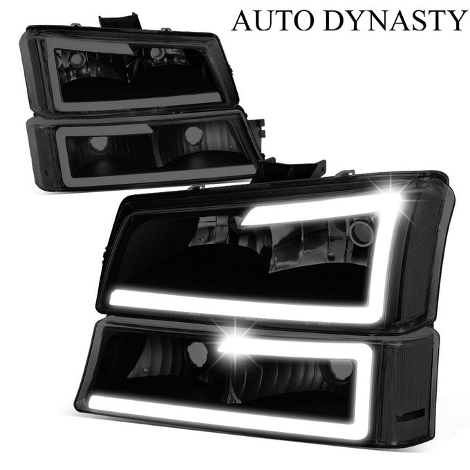 LED DRL Bumper Lamp+Headlights <br>03-07 Chevy Silverado, Avalanche