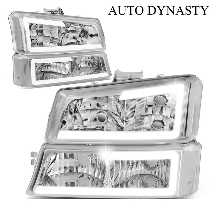 LED DRL Bumper Lamp+Headlights <br>03-07 Chevy Silverado, Avalanche