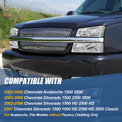 Factory Style Headlights Assembly <br>03-06 Chevy Silverado 1500 2500 HD Avalanche 3500