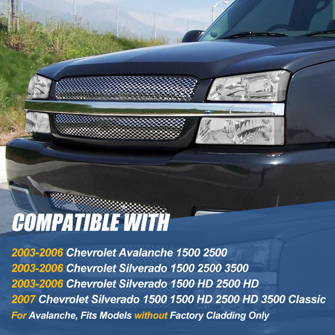 Factory Style Headlights Assembly <br>03-06 Chevy Silverado 1500 2500 HD Avalanche 3500