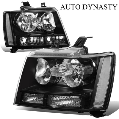 Factory Style Headlights Assembly <br>07-14 Chevy Suburban 1500, 2500, Tahoe, Avalanche