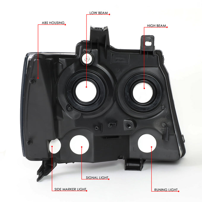 Factory Style Headlights Assembly <br>07-14 Chevy Suburban 1500, 2500, Tahoe, Avalanche