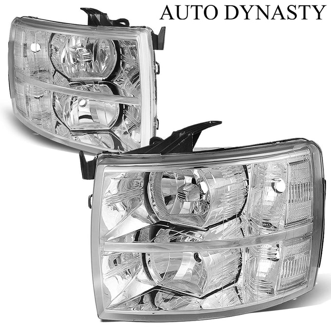 Factory Style Headlights Assembly <br>07-14 Chevy Silverado 1500, 2500HD, 3500