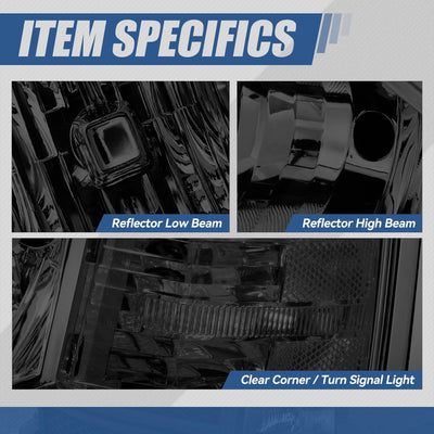 Factory Style Headlights Assembly <br>14-15 Chevy Silverado 1500