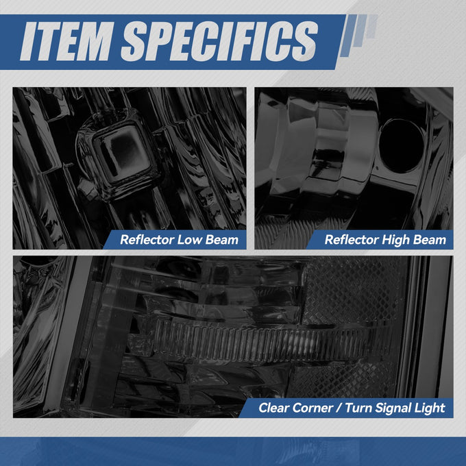Factory Style Headlights Assembly <br>14-15 Chevy Silverado 1500