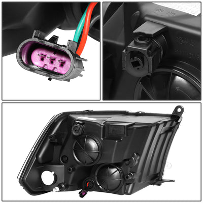 Factory Style Headlights Assembly <br>09-18 Dodge Ram 1500, 2500, 3500, 4500, 5500