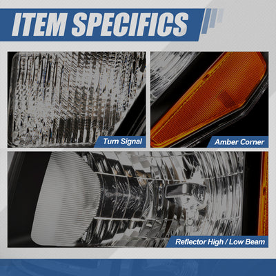 Factory Style Headlights Assembly <br>09-14 Ford F-150