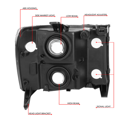 Factory Style Headlight Assembly <br>07-14 GMC Sierra 1500,2500,3500HD GMT900