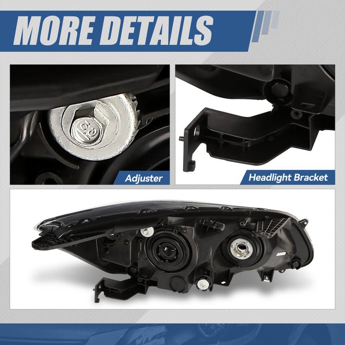 Factory Style Projector Headlights Assembly <br>13-15 Honda Accord 4-Door