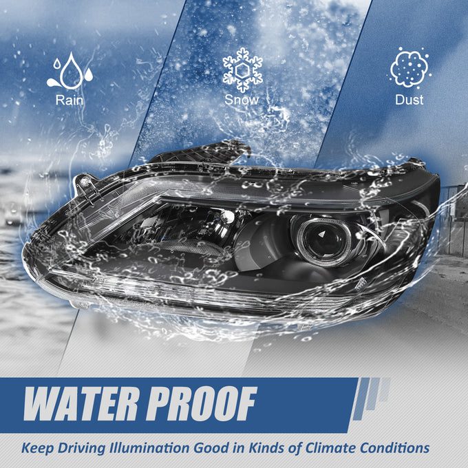 Factory Style Projector Headlights Assembly <br>13-15 Honda Accord 4-Door