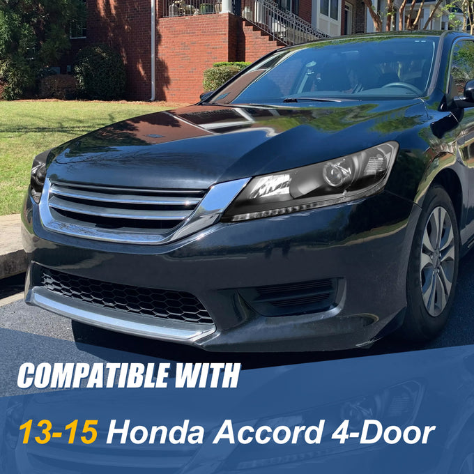 Factory Style Projector Headlights Assembly <br>13-15 Honda Accord 4-Door