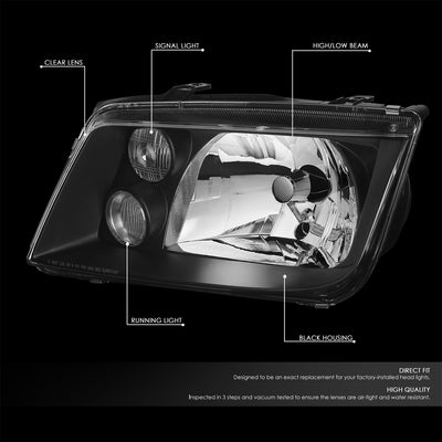 E-Code Style Headlights Assembly <br>99-05 Volkswagen Jetta MKIV
