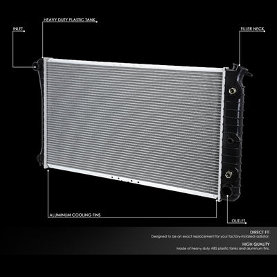 DPI 1202 Factory Style 1-Row Cooling Radiator <br>86-99 Oldsmobile 98, Buick Riviera 3.8 AT