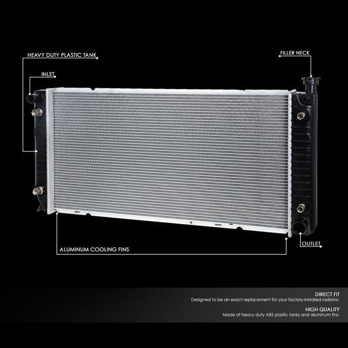 DPI 1522 Factory Style 1-Row Cooling Radiator <br>92-00 Chevy GMC C/K, Suburban, Tahoe, Yukon