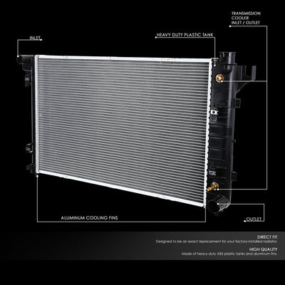 DPI 1552 Factory Style 1-Row Cooling Radiator <br>94-02 Dodge Ram 1500-3500 4000 Charger AT