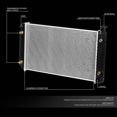 DPI 1790 Factory Style 1-Row Cooling Radiator <br>86-99 Chevy GMC C/K 1500 2500 4.3L 5.0L AT