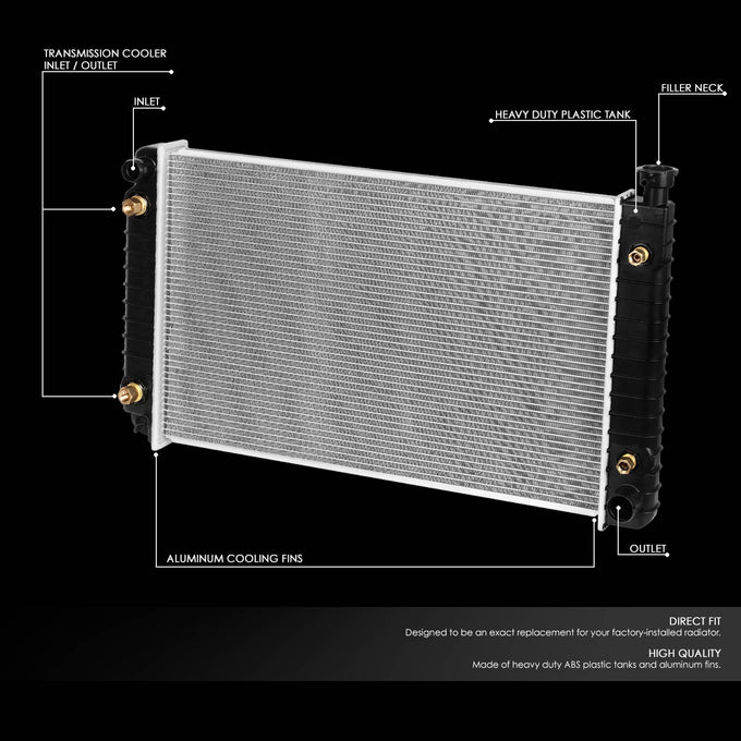 DPI 1790 Factory Style 1-Row Cooling Radiator <br>86-99 Chevy GMC C/K 1500 2500 4.3L 5.0L AT