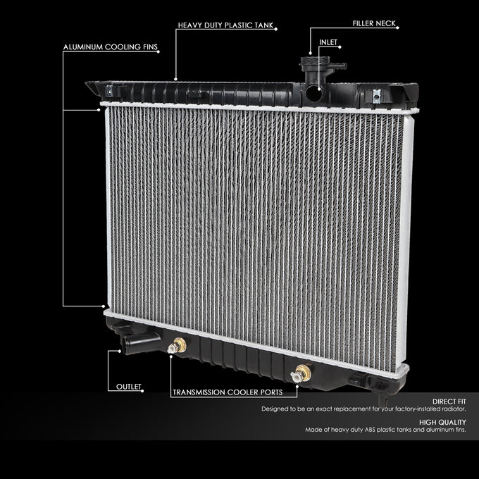 DPI 2458 Factory Style 1-Row Cooling Radiator <br>02-09 Chevy Trailblazer, Buick Rainier, GMC Envoy 4.2L
