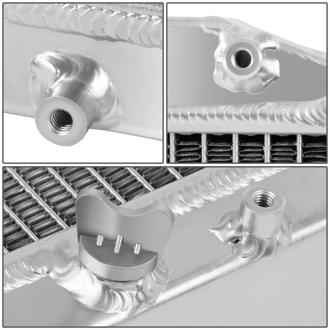 2-Rows Aluminum Cooling Radiator <br>92-00 Honda Civic, 93-97 Del Sol, 94-01 Integra